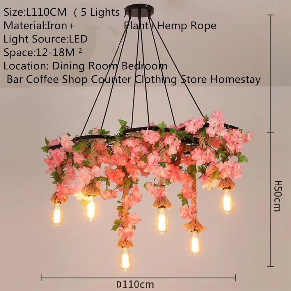 American Pastoral Restaurant Pendant Light LED Retro Creativity Hemp Rope Music