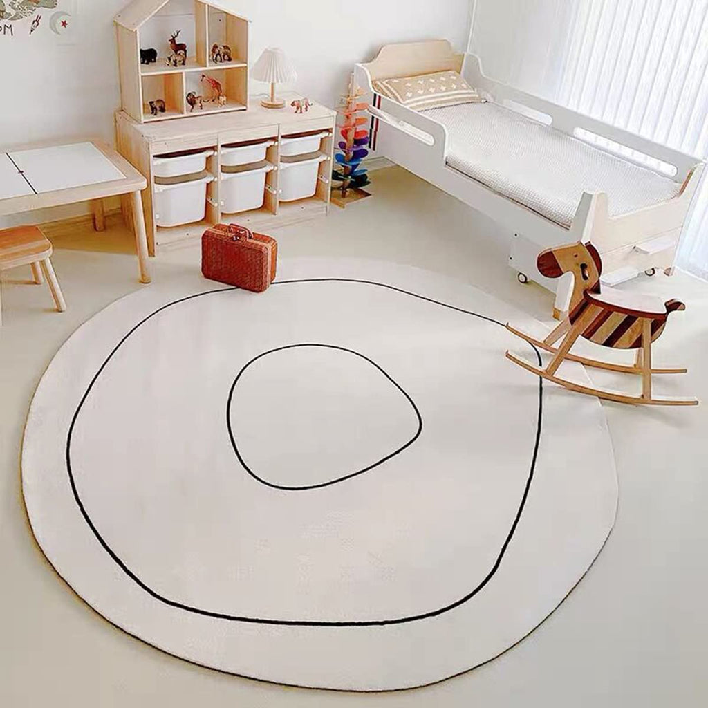 Soft Wool Modern Abstract Area Rugs for Living Room