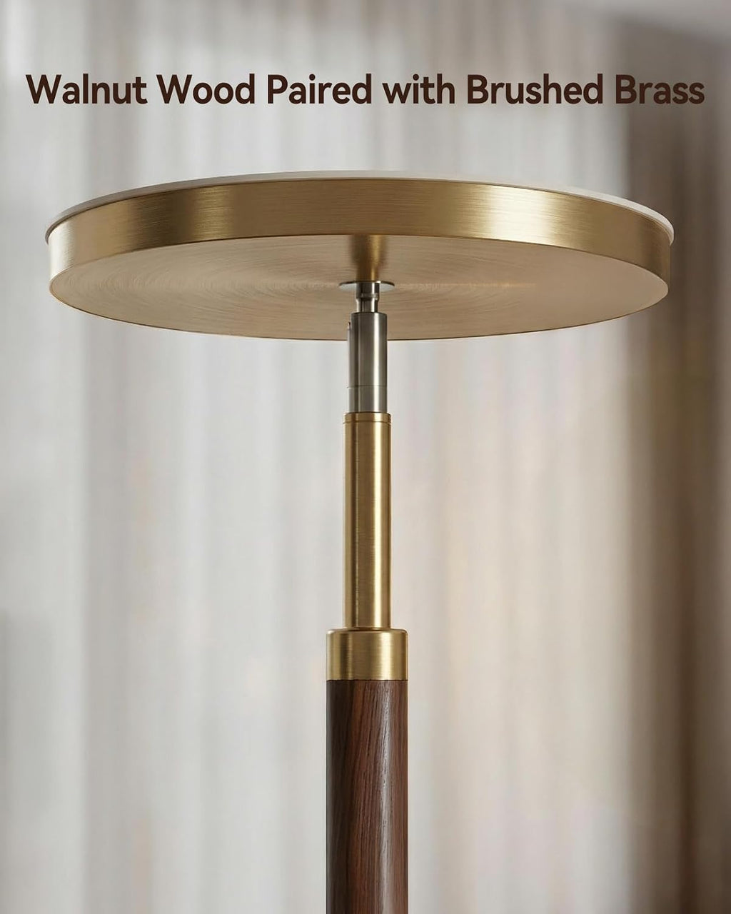 JOOFO Wood LED Torchiere Floor Lamp with Remote, 3000LM Dimmable