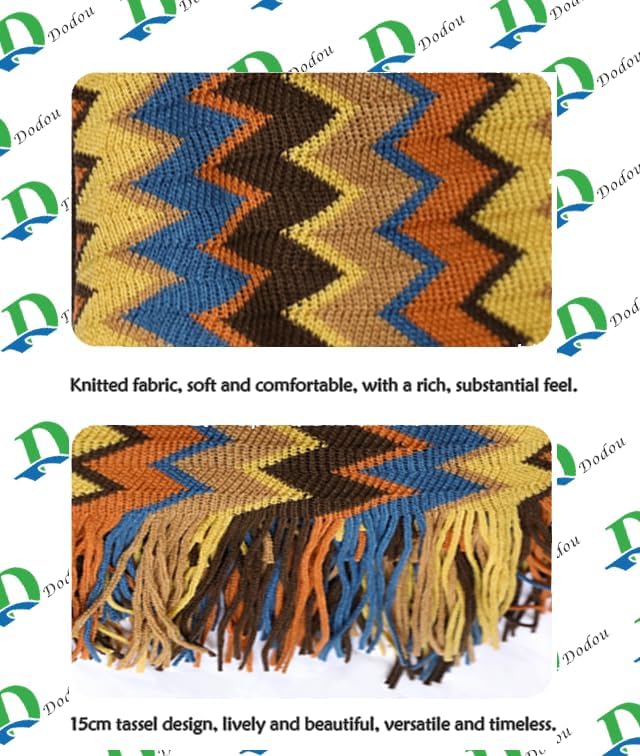 Bohemian Knit Tassel Throw Blanket