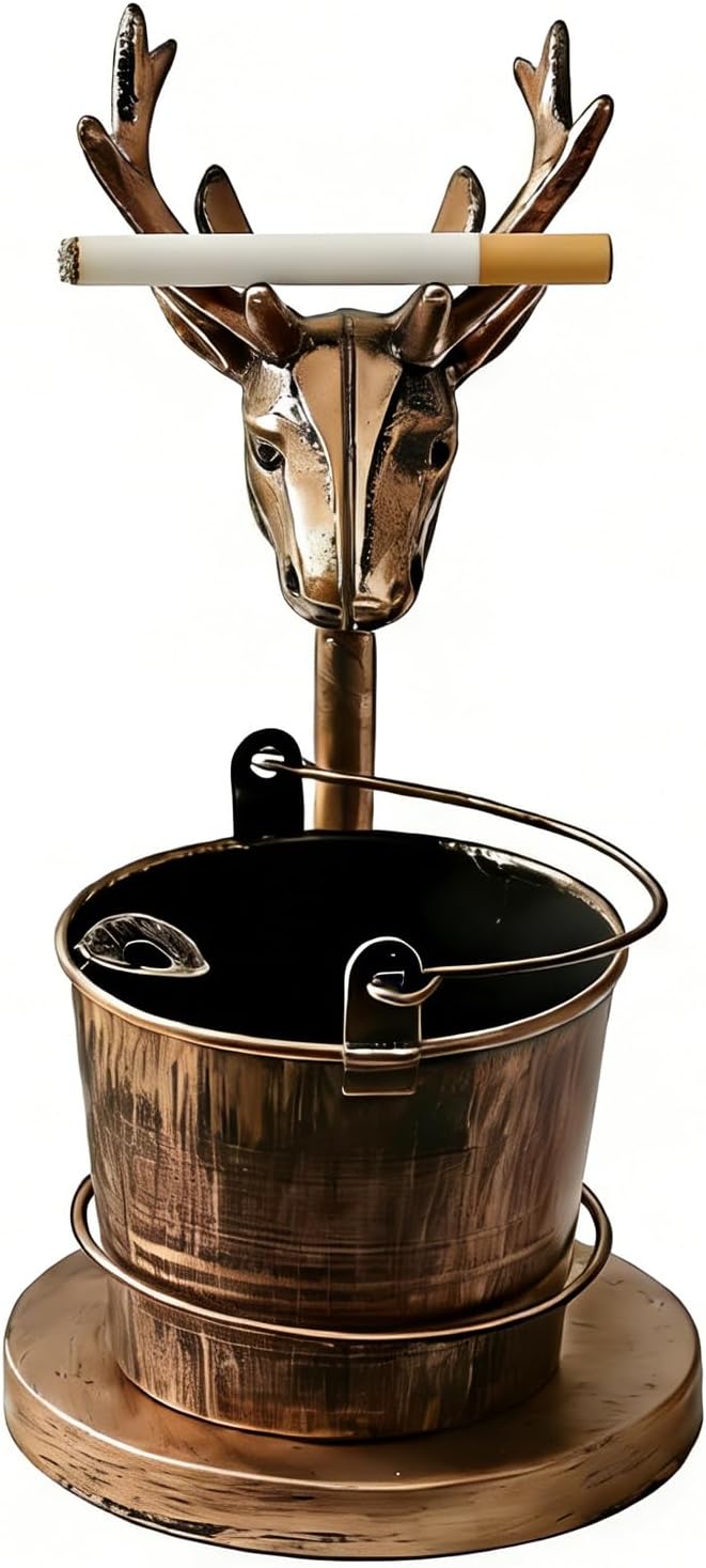 Vintage Metal Deer Head Sculpture