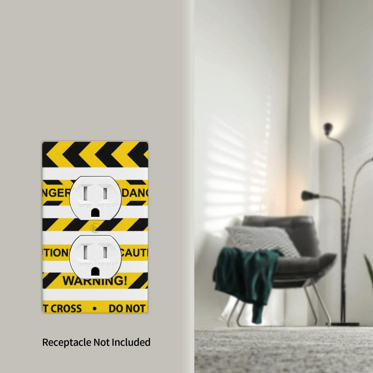 Cartoon Ice Cream Cone With Dripping White Glaze And Wafer Decor Print Light Switch Plate Cover Plastic Wall Plates (Single Gang Electrical Switch Duplex Outlet Cover)
