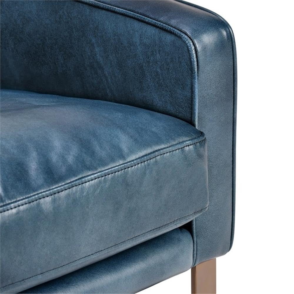 Pemberly Row Cushion Back Modern Leather Club Chair