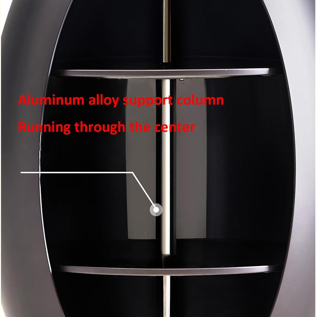 Rotating Three-Tier Side Table Cabinet