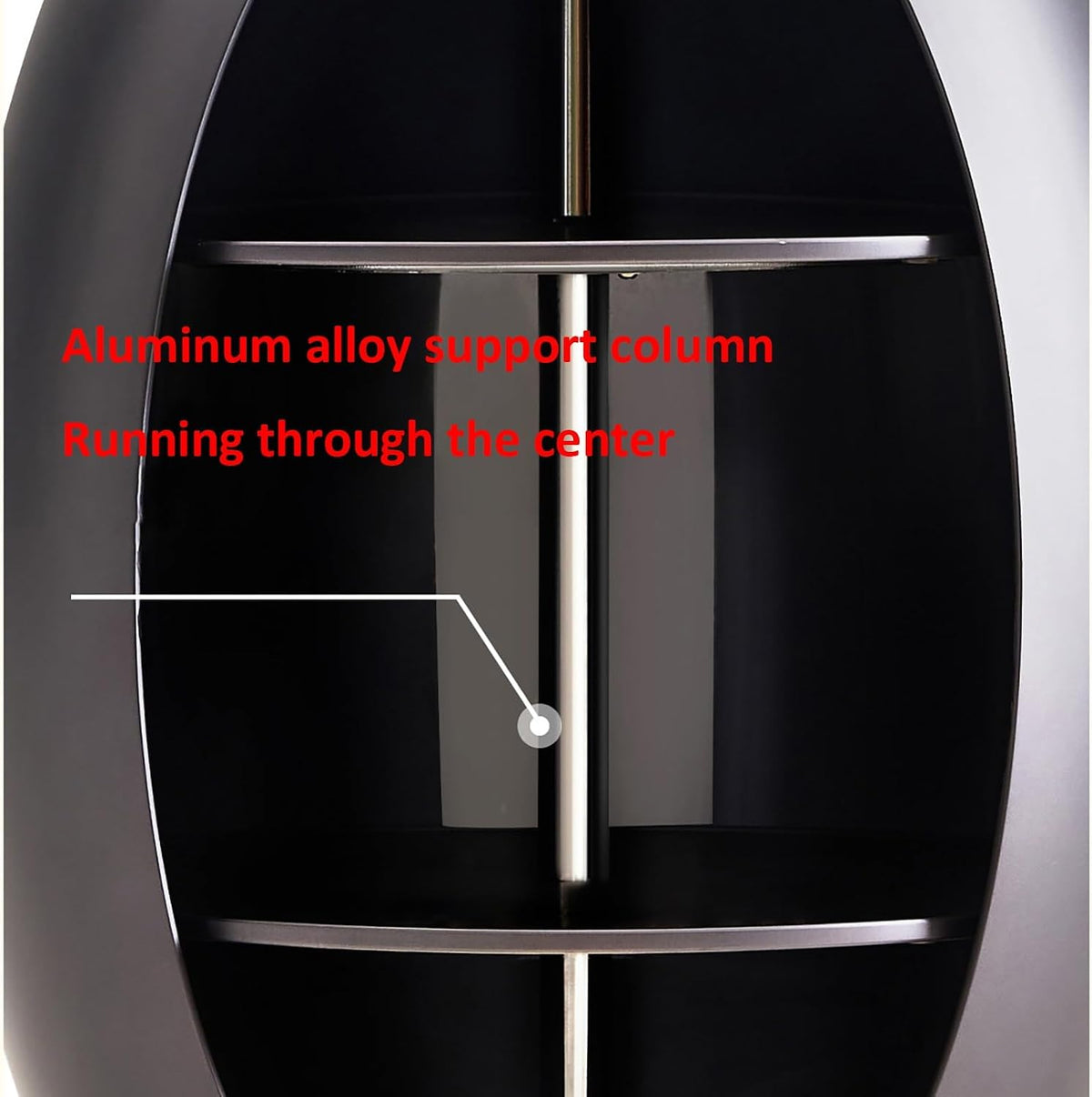 Rotating Three-Tier Side Table Cabinet
