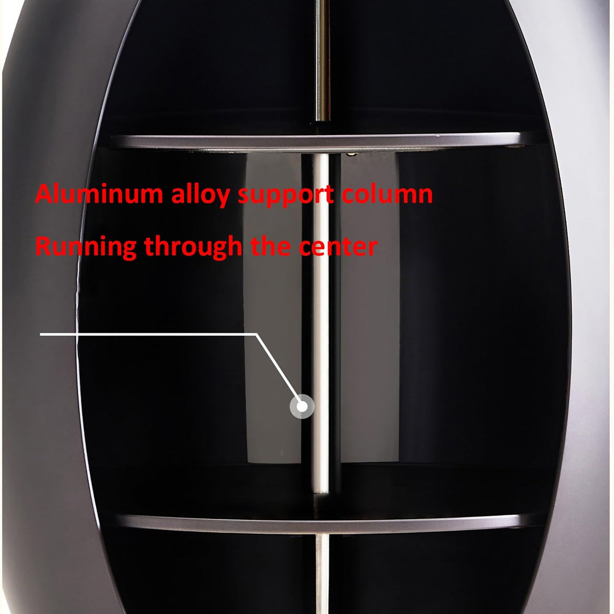 Rotating Three-Tier Side Table Cabinet