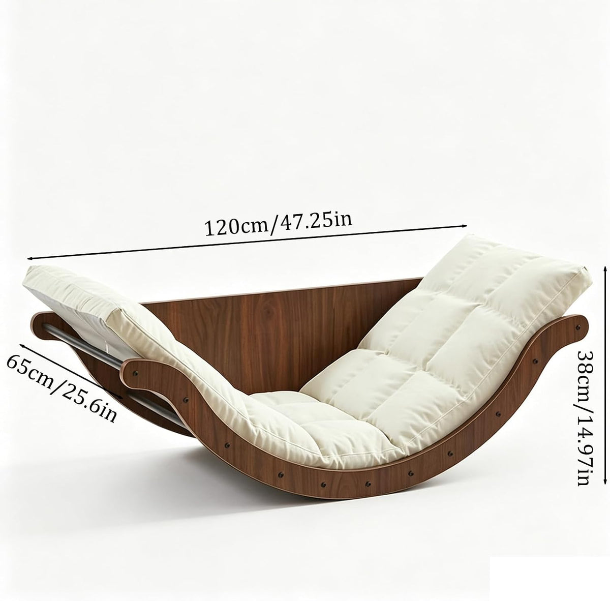 Curved Rocking Lounge Chair for Living Room