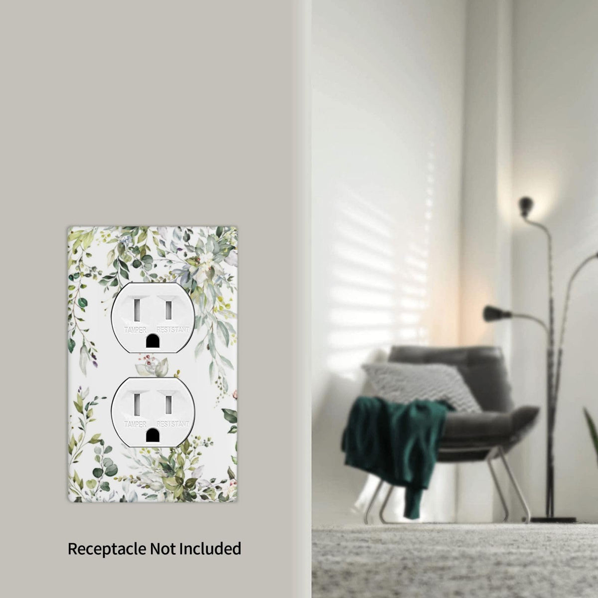 Cartoon Ice Cream Cone With Dripping White Glaze And Wafer Decor Print Light Switch Plate Cover Plastic Wall Plates (Single Gang Electrical Switch Duplex Outlet Cover)