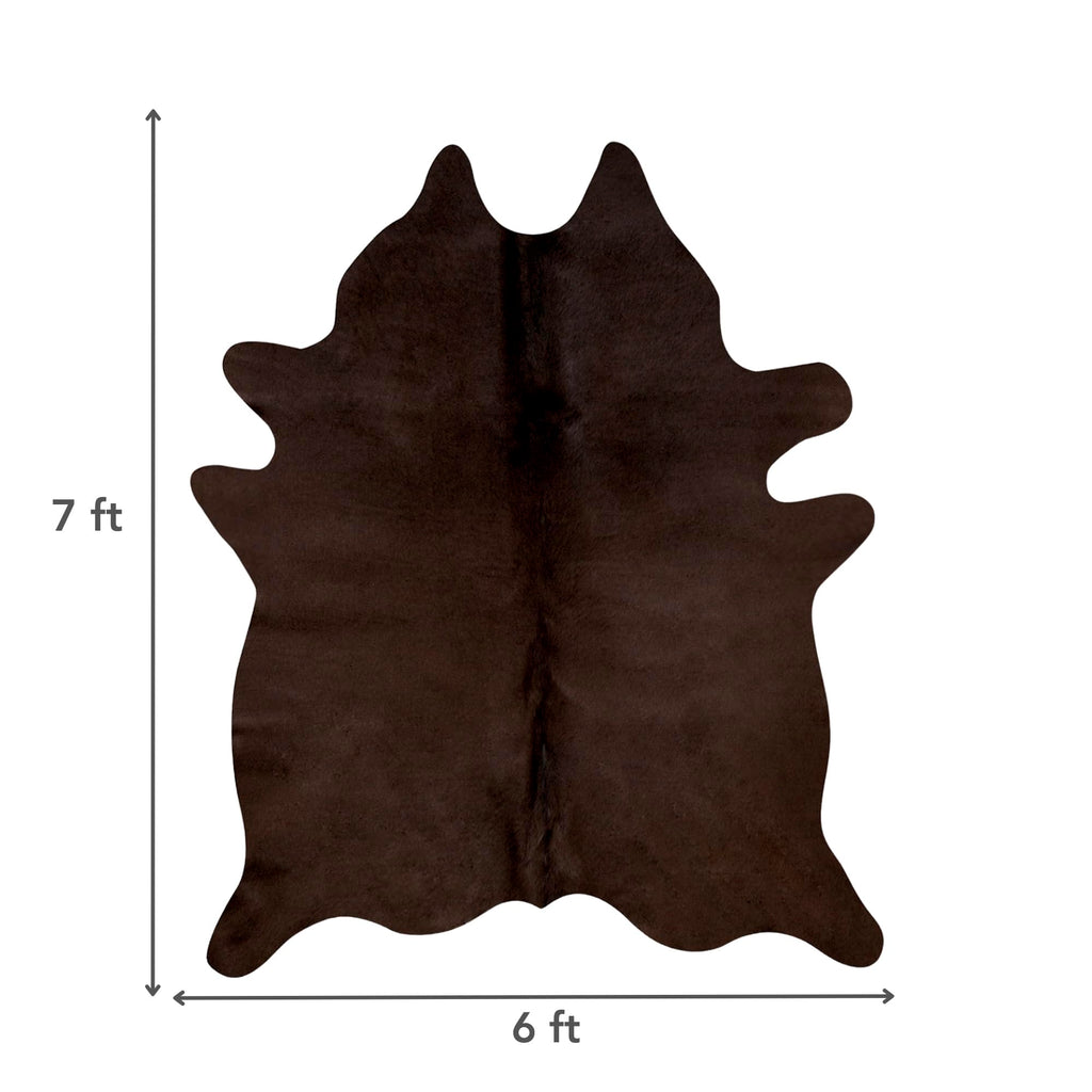 Natural Geneva Cowhide Area Rug, Off-White, 6 ft x 7 ft