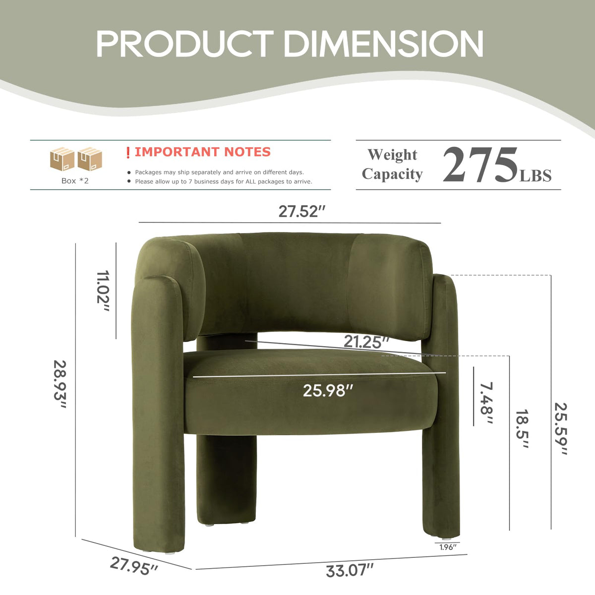 COLAMY Modern Velvet Accent Chairs Set of 2