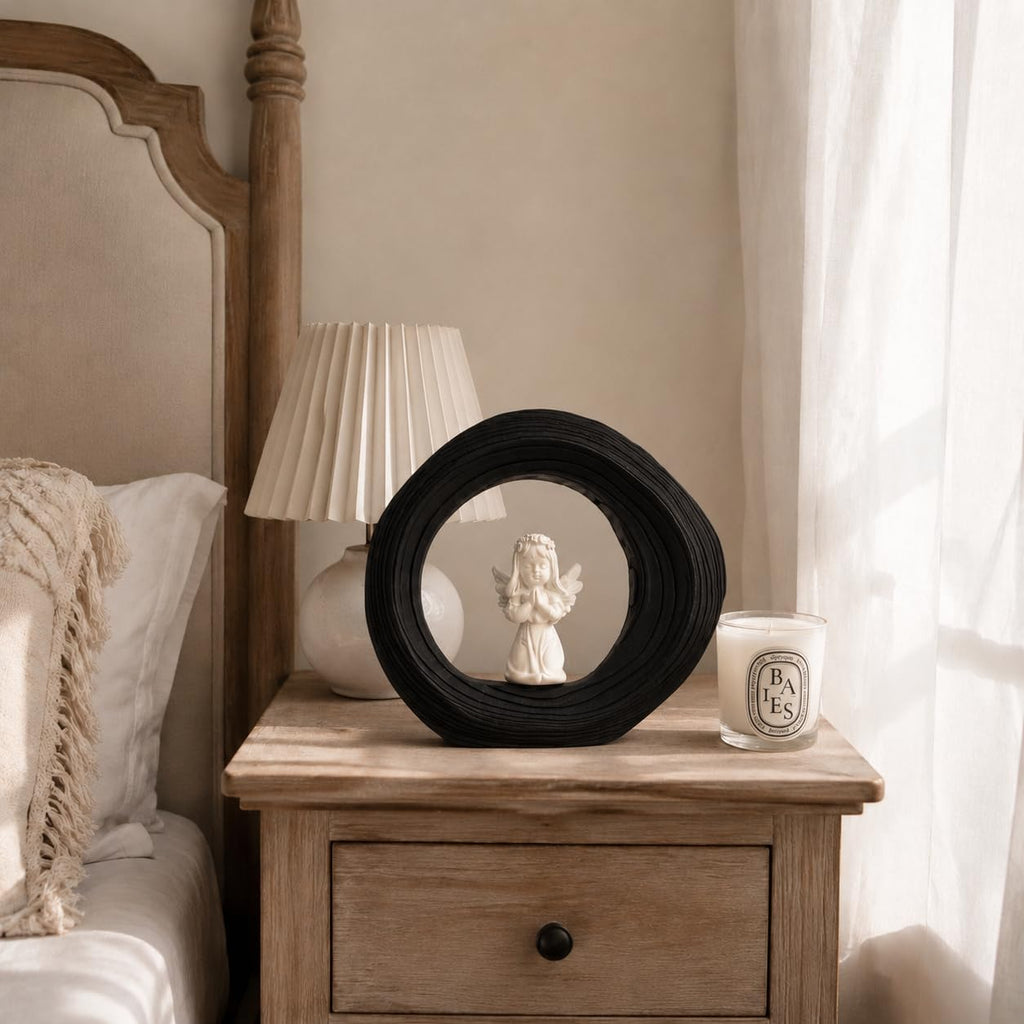 Wood Whimsical Room Decor Face Statue for Women