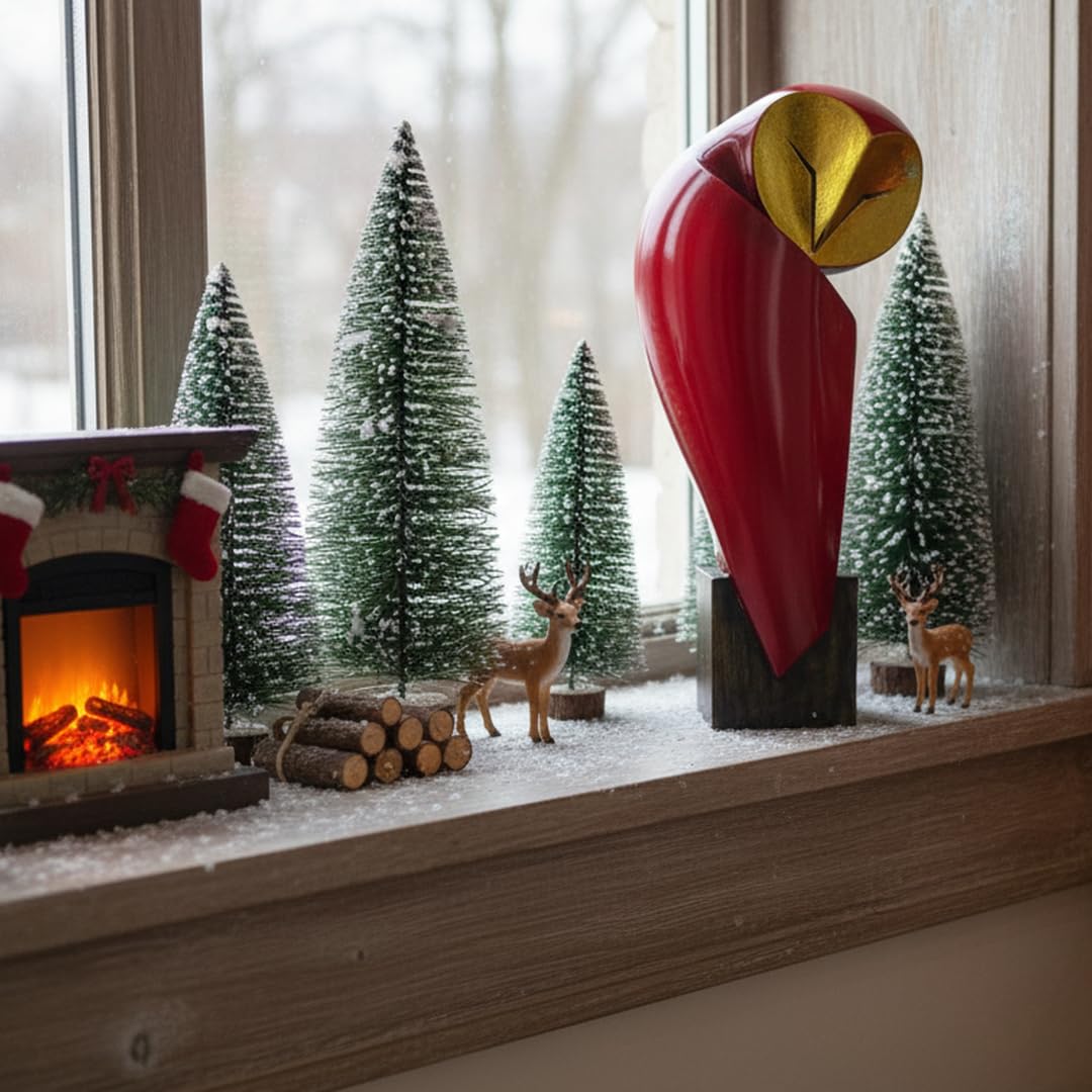 Mid-Century Modern Owl Statue, 15 Inch Home Decor Sculpture