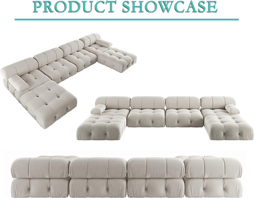 JACH Black Modular Sectional Sofa