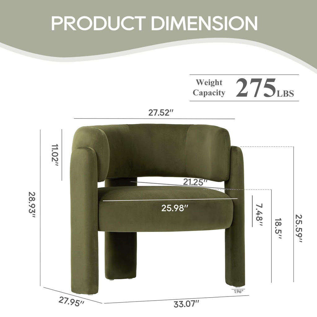 COLAMY Modern Velvet Accent Chairs Set of 2
