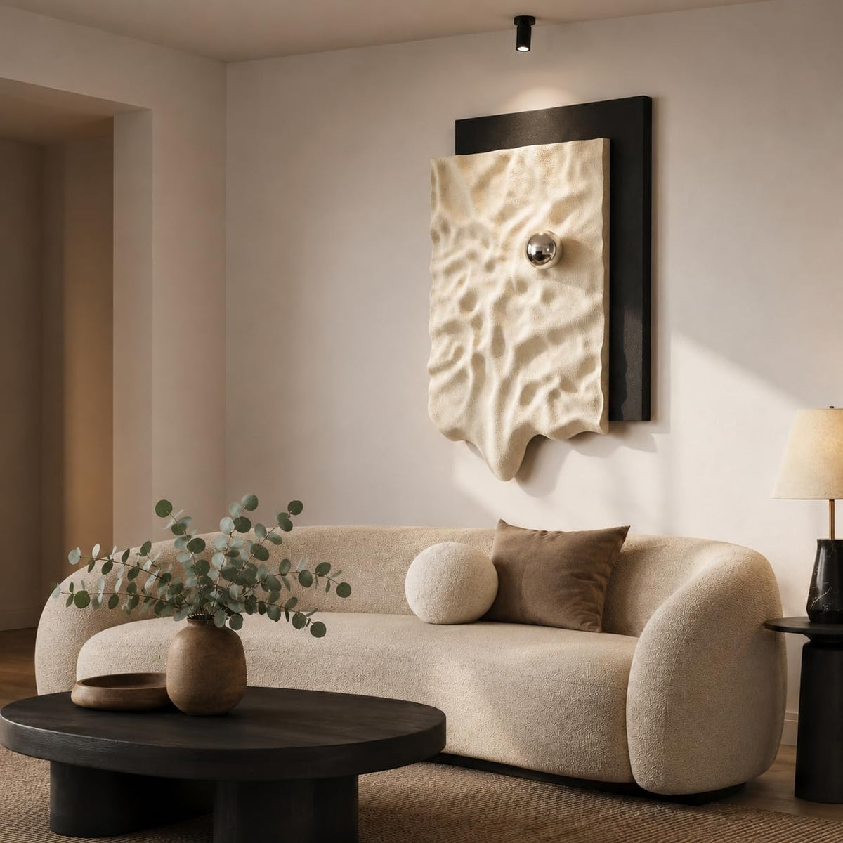 Vertical 3D Textured Abstract Wall Art