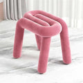 Creative Pin-Shaped Stool, Cornerless Makeup Stool(Pink)