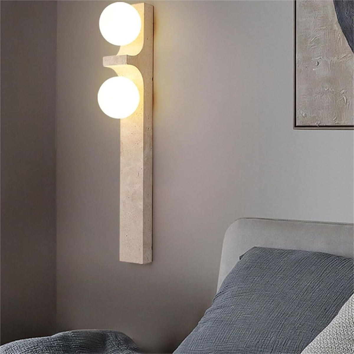 Nordic Industrial Style Yellow Travertine Wall Lamp