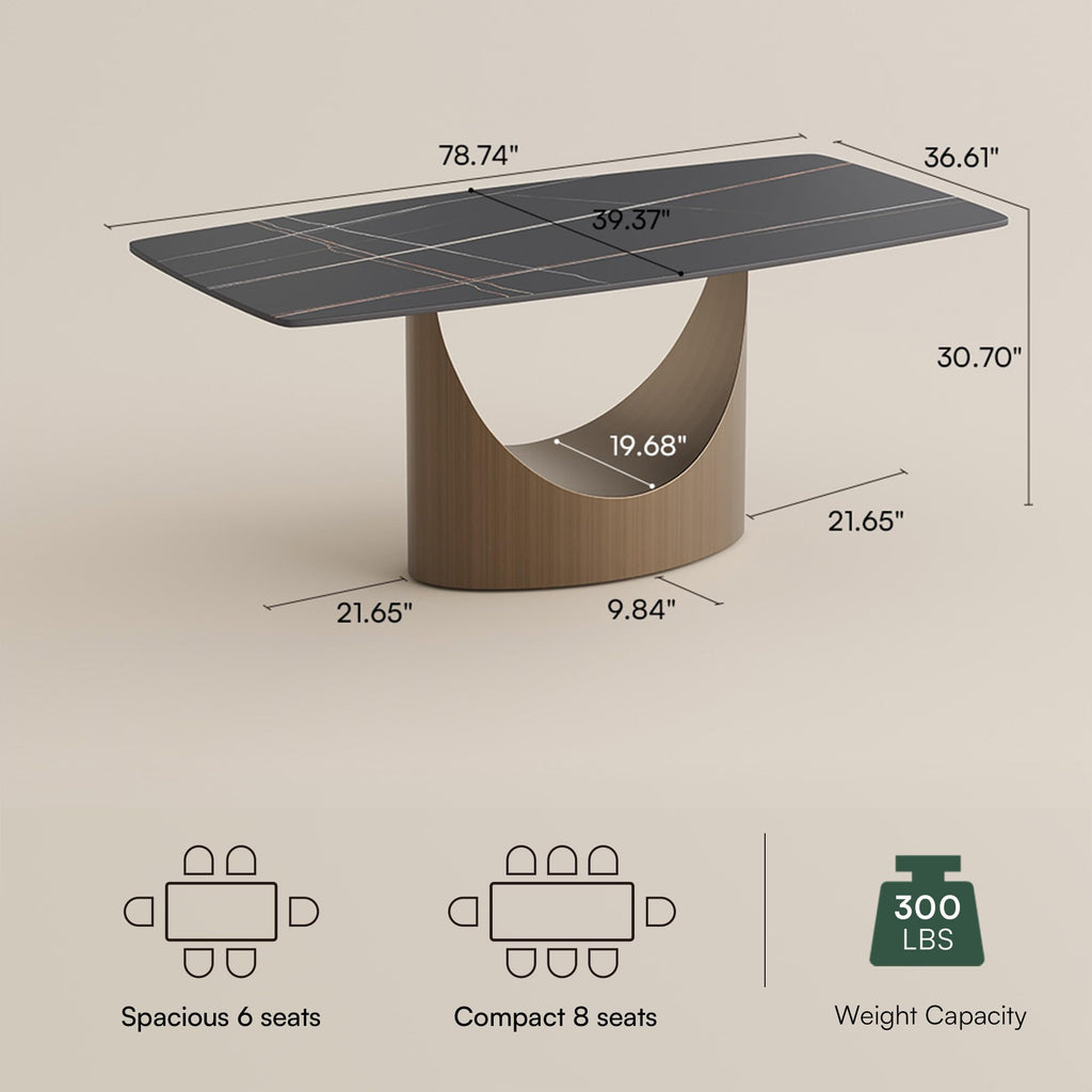 Hobart Sintered-Stone Dining Table