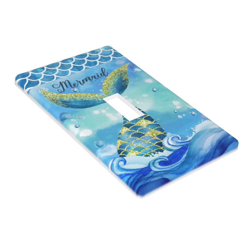 Cartoon Ice Cream Cone With Dripping White Glaze And Wafer Decor Print Light Switch Plate Cover Plastic Wall Plates (Single Gang Electrical Switch Duplex Outlet Cover)