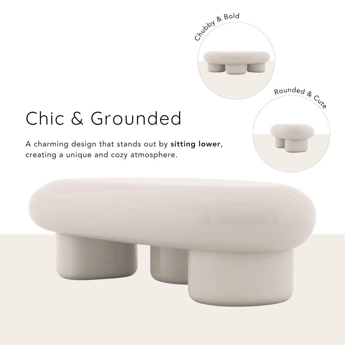 Kavren Oval Low Coffee Table Set