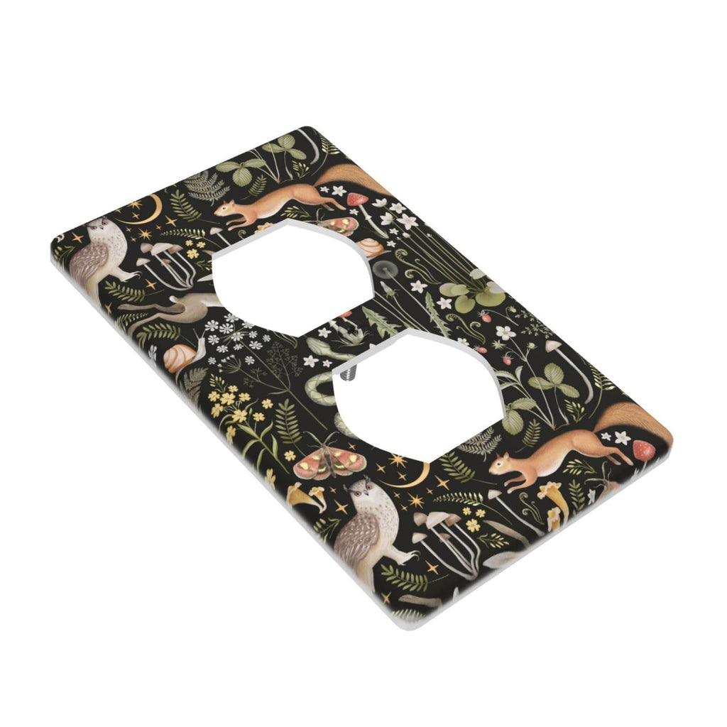 Cartoon Ice Cream Cone With Dripping White Glaze And Wafer Decor Print Light Switch Plate Cover Plastic Wall Plates (Single Gang Electrical Switch Duplex Outlet Cover)