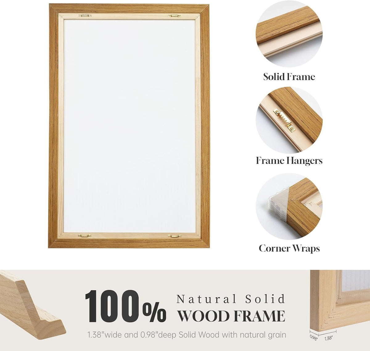 Framed Neutral Tree Ring Wall Art