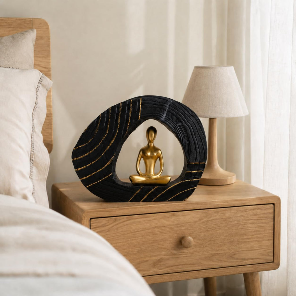 Wood Whimsical Room Decor Face Statue for Women