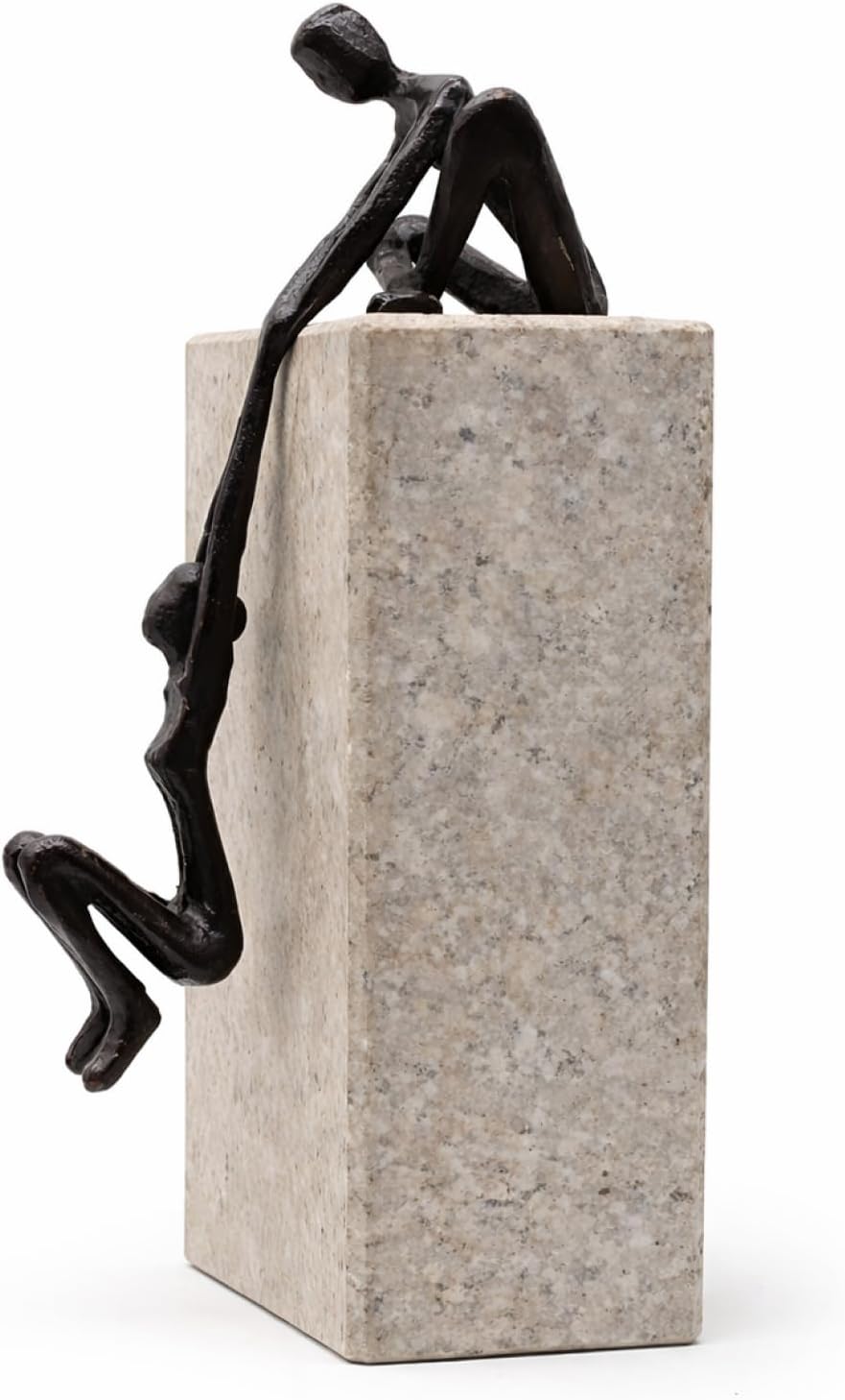 Abstract Cast Iron Couple Sculpture