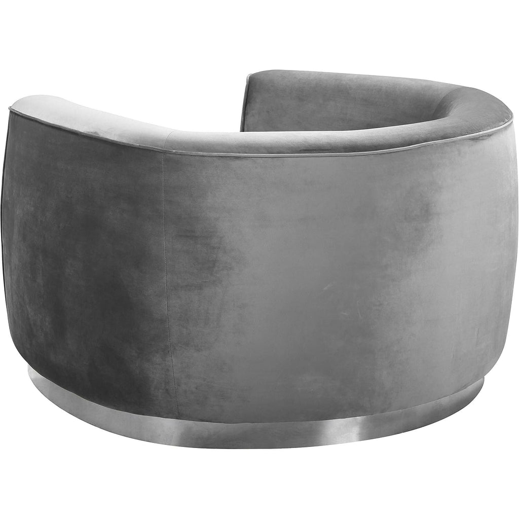 Maykoosh Velvet Accent Chair - Modern Living Room Upholstered Seating with Steel
