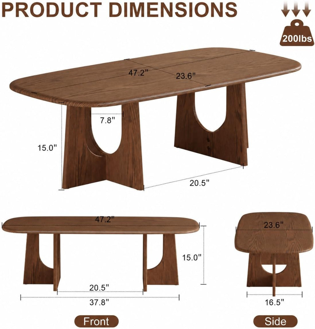 Oval Walnut Coffee Table