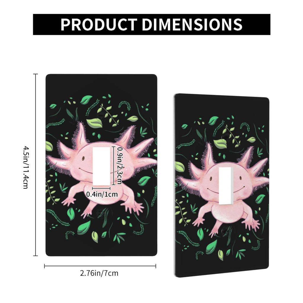 Cartoon Ice Cream Cone With Dripping White Glaze And Wafer Decor Print Light Switch Plate Cover Plastic Wall Plates (Single Gang Electrical Switch Duplex Outlet Cover)