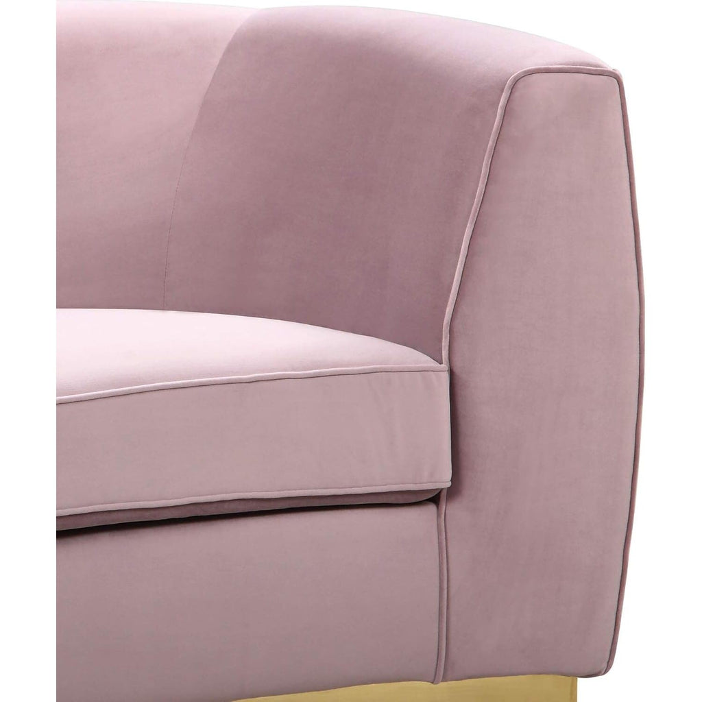 Maykoosh Velvet Accent Chair - Modern Living Room Upholstered Seating with Steel