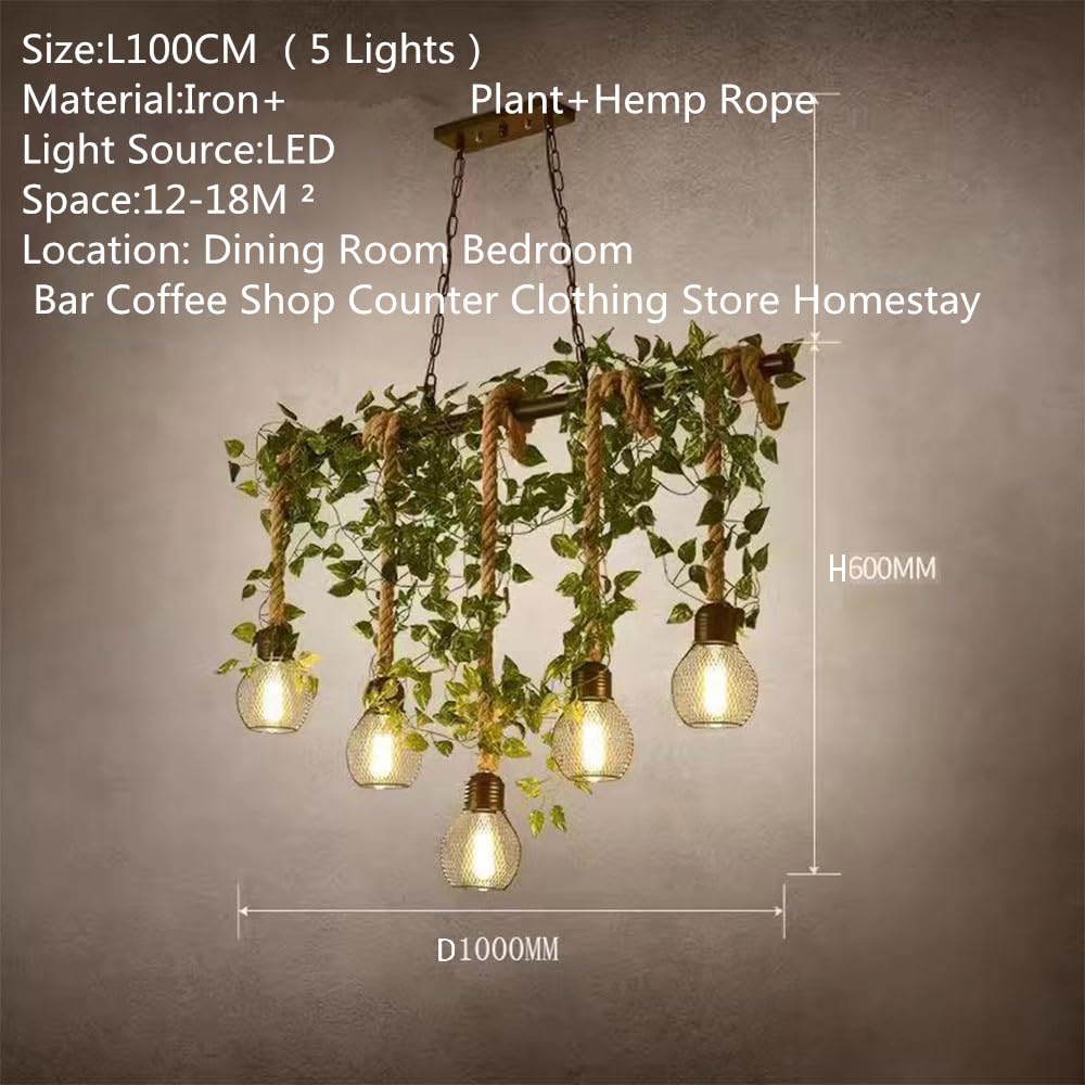 American Pastoral Restaurant Pendant Light LED Retro Creativity Hemp Rope Music