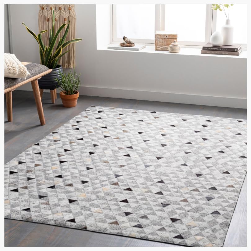 Modern Design Patchwork Cowhide Area Rug