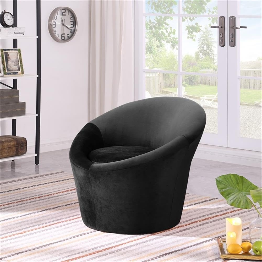 BOWERY HILL Contemporary Velvet Accent Chair