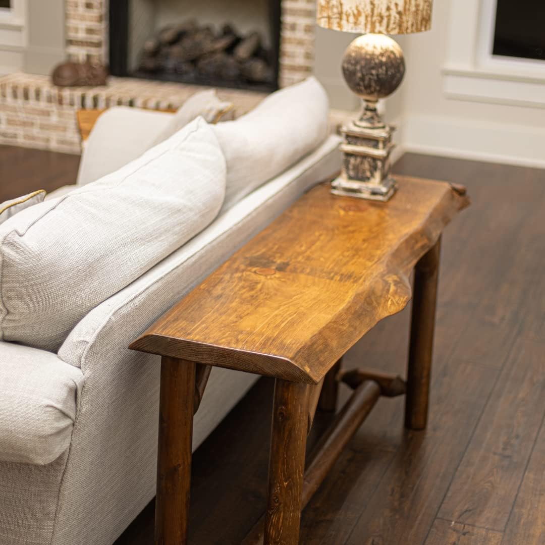 Live-Edge Wood Console Table