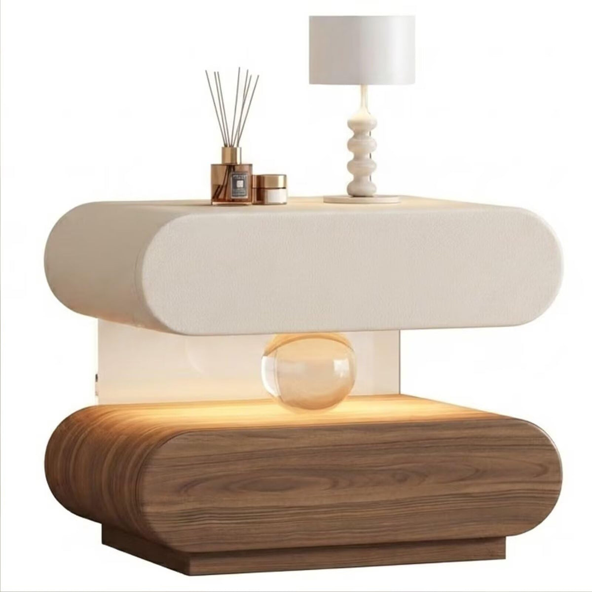 Floating Crystal End Table Auto Sensor Light
