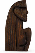Wood Whimsical Room Decor Face Statue for Women