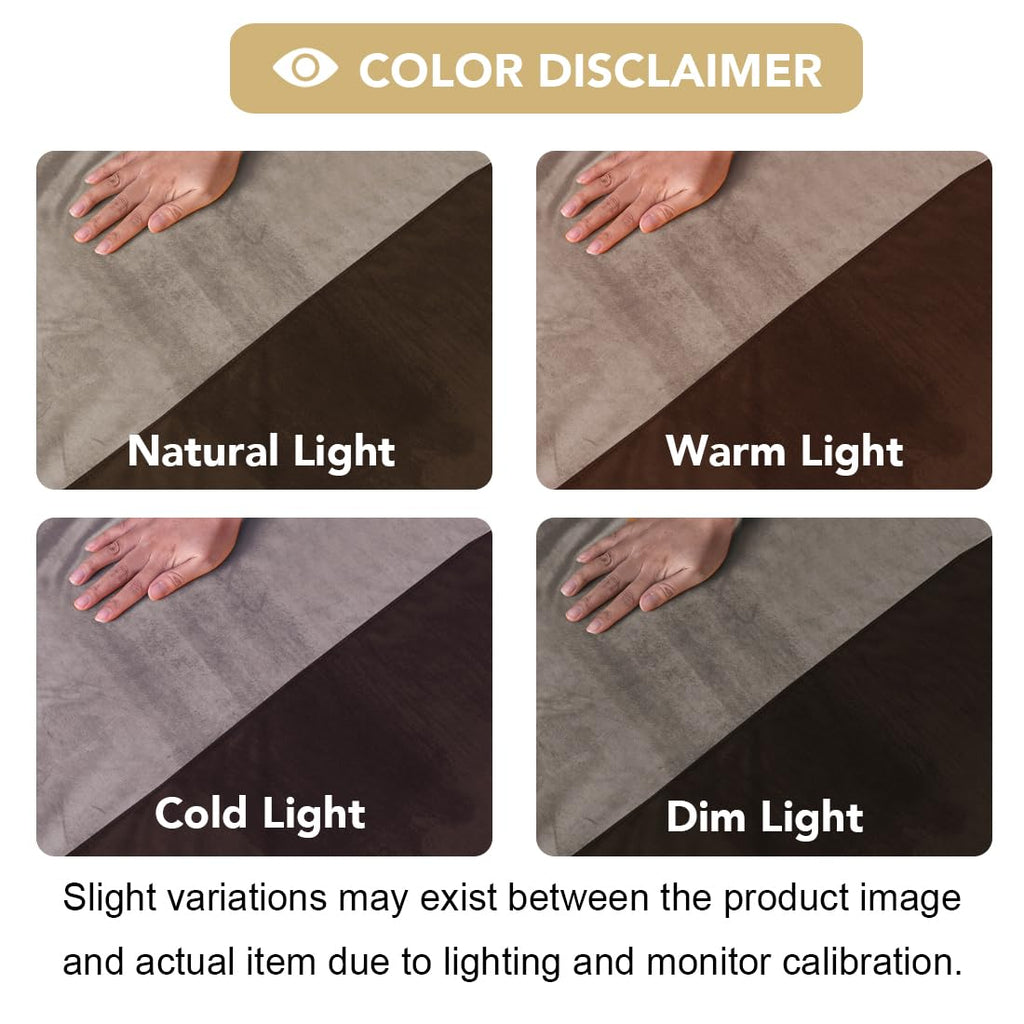 Velvet Color-Block Curtain Set
