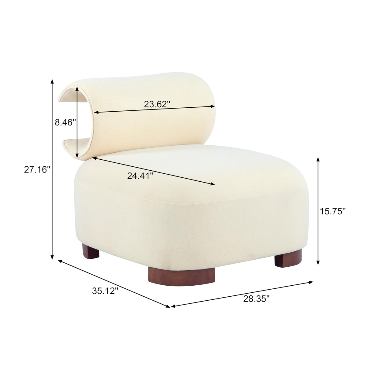 Merax Modern Accent Chair with Pet Cave & Storage