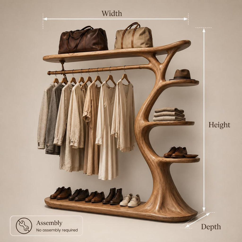 Rustic Coat Rack with Shoe Shelf, 70” H x 60” W Entryway Hall Tree Organizer for Mudroom, Hallway, Foyer Storage (Option 2)