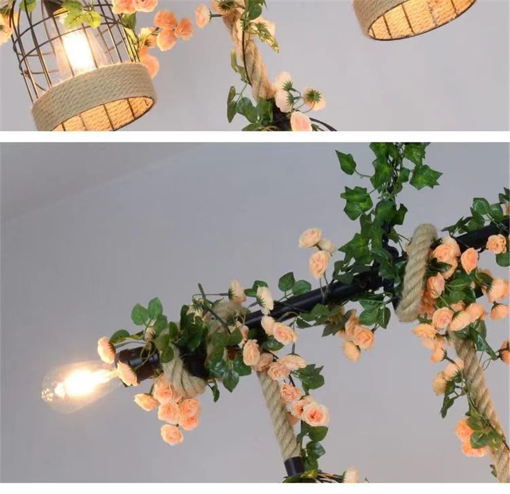 American Pastoral Restaurant Pendant Light LED Retro Creativity Hemp Rope Music