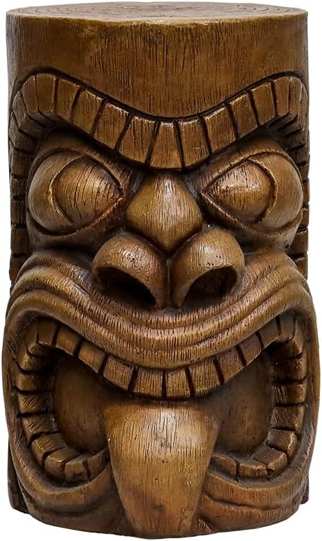 Kanaloa-Inspired Tiki Concrete Accent Stool