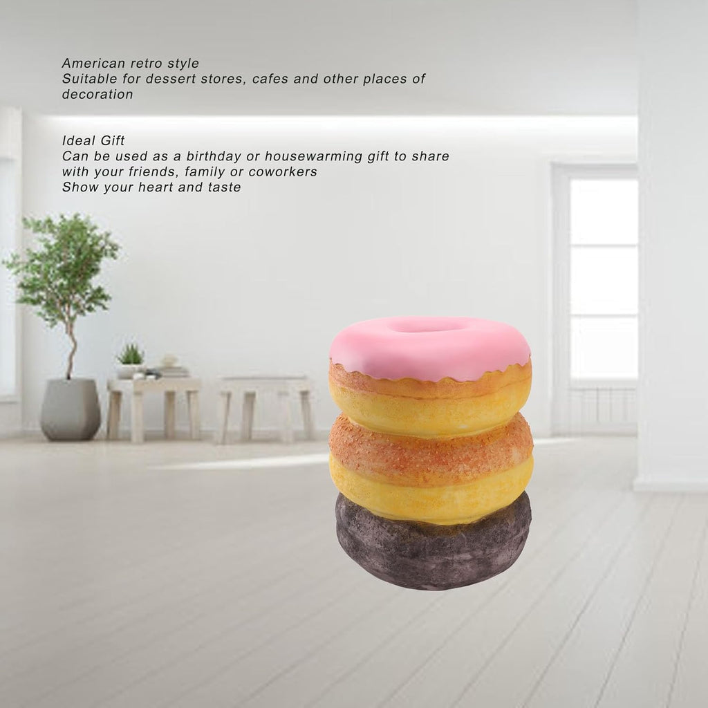 Shoe Changing Stool, Decorative Donut Shape Simulated Food Stool for Hallway Dorm Room Office