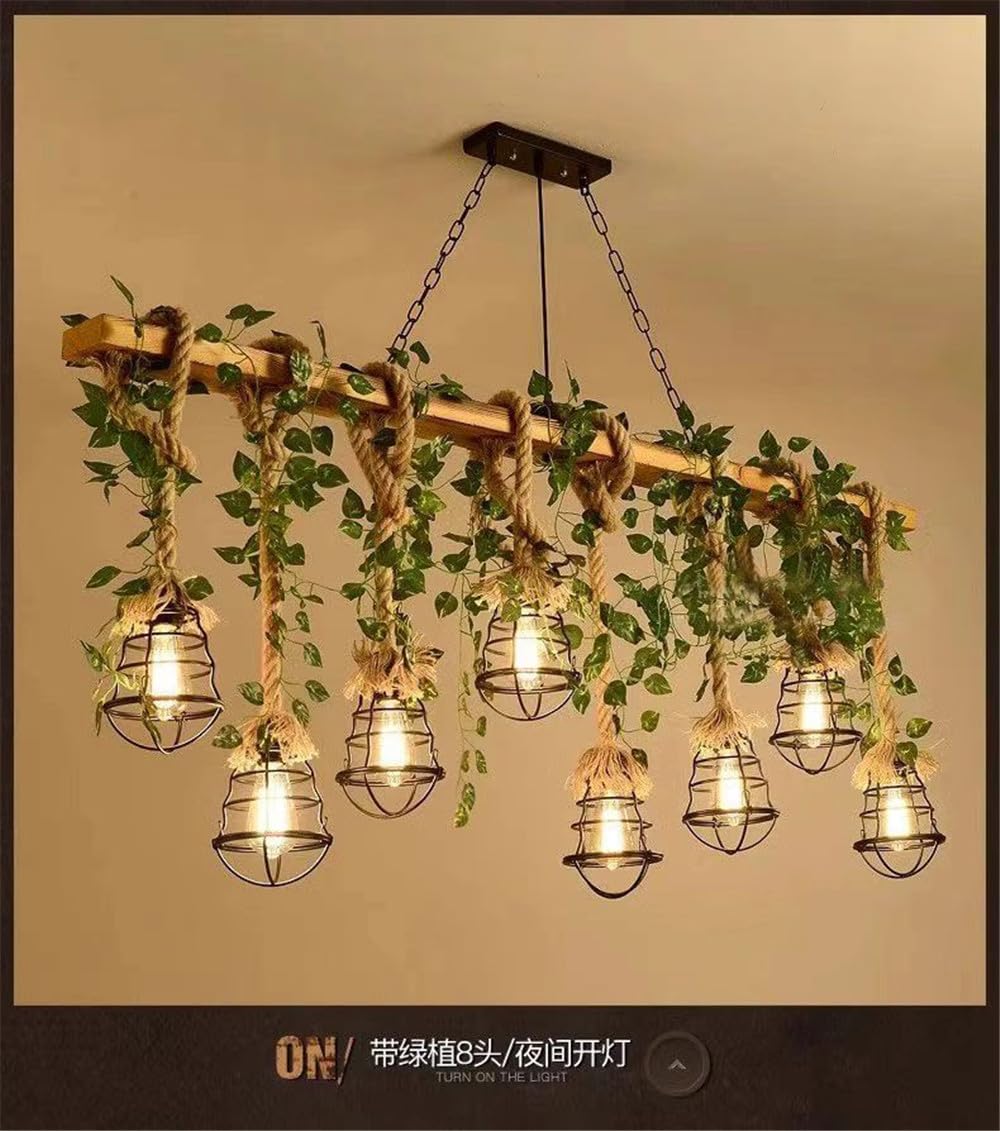 American Pastoral Restaurant Pendant Light LED Retro Creativity Hemp Rope Music