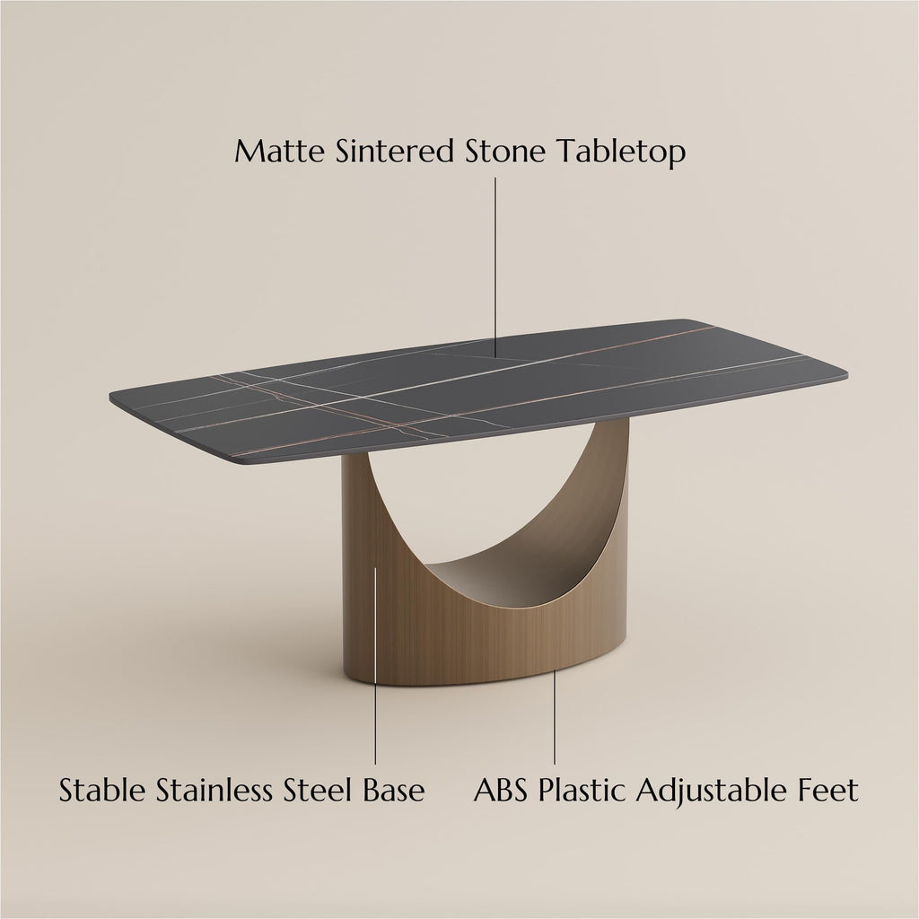 Hobart Sintered-Stone Dining Table