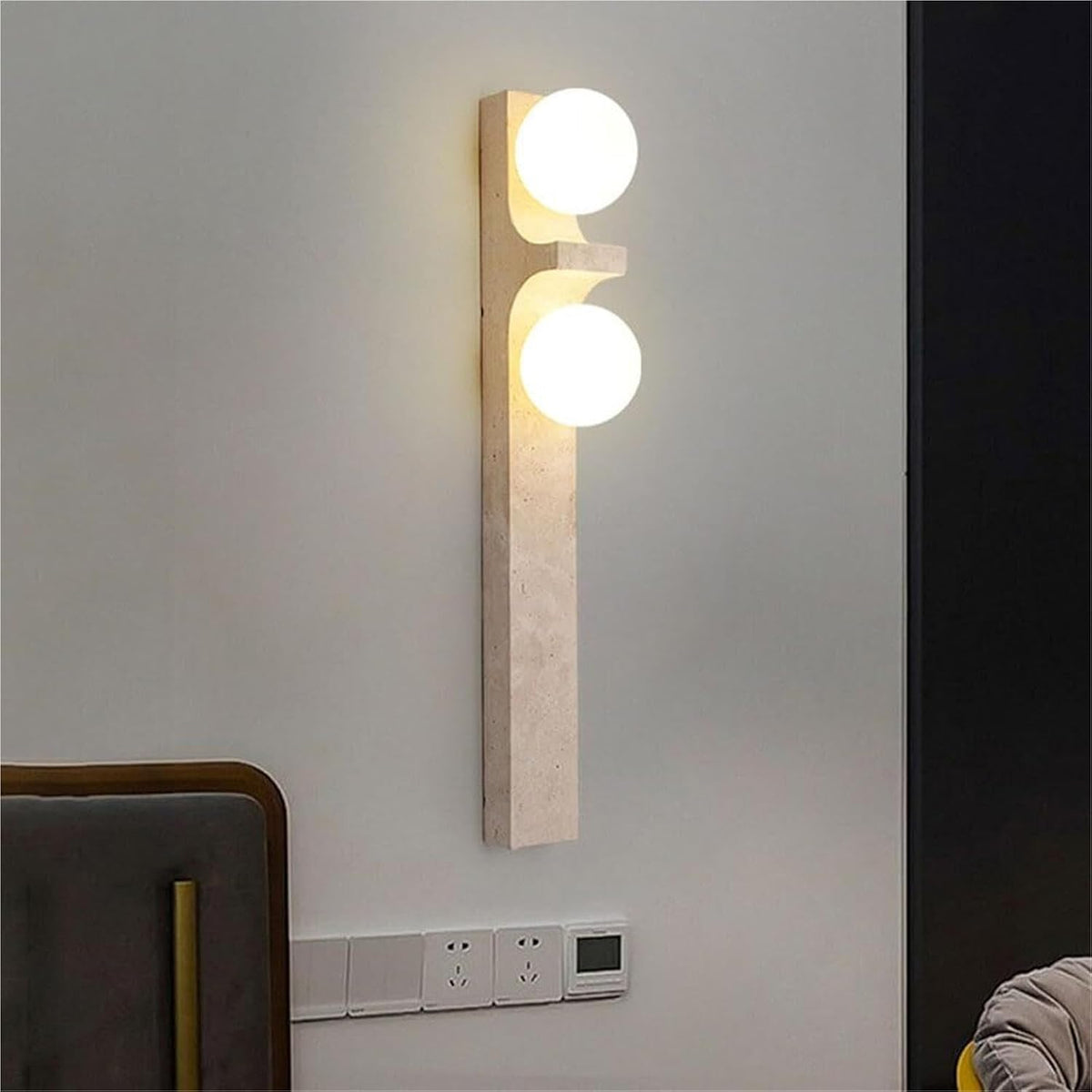 Nordic Industrial Style Yellow Travertine Wall Lamp