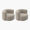 Acanva Mellow Tight Curved Back Accent Chairs Set of 2, Velvet Sofa
