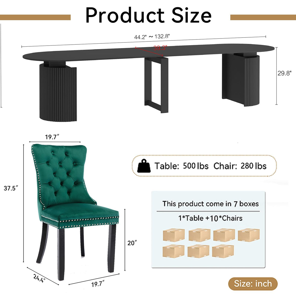 Extendable Oval Dining Table Set