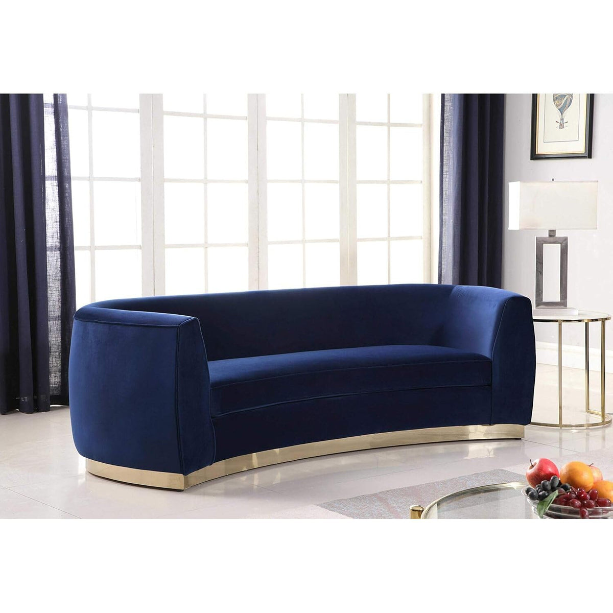 Maykoosh Velvet Accent Chair - Modern Living Room Upholstered Seating with Steel